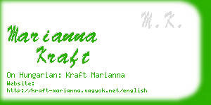 marianna kraft business card